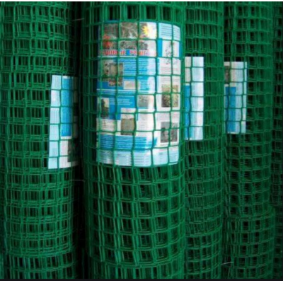 Заборная решетка пластиковая зеленая яч.: 60*60 мм Рулон 1,5х20м